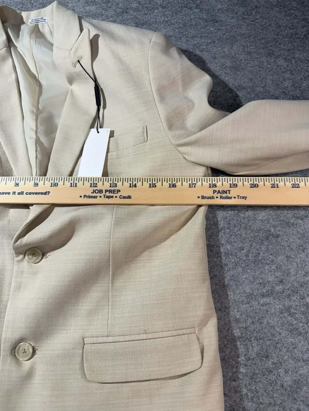Calvin Klein Slim Fit Stretch 3-Piece Suit in Natural Linen
